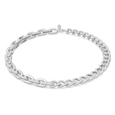 Dextera Necklace, Pavé, White, Rhodium Plated